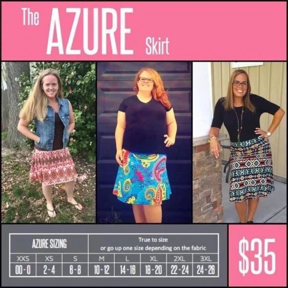 NWT LuLaRoe Azure skirt - Picture 7 of 8